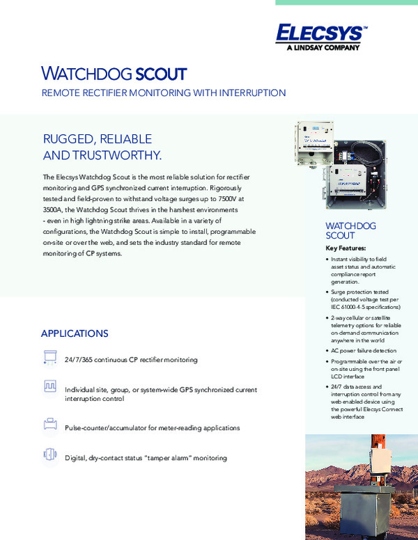 Elecsys Watchdog Scout - Datasheet
