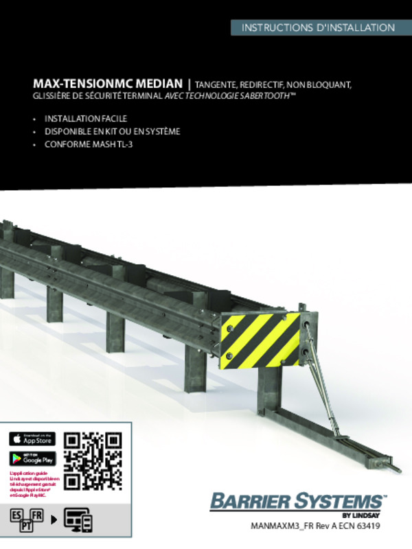 MAX-Tension Median Installation Manual - French